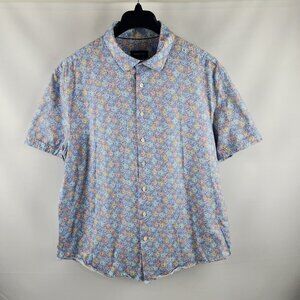 Bugatchi Shirt Men 3XL Multi OoohCotton Miles Floral 8-Way Stretch S/S Button Up